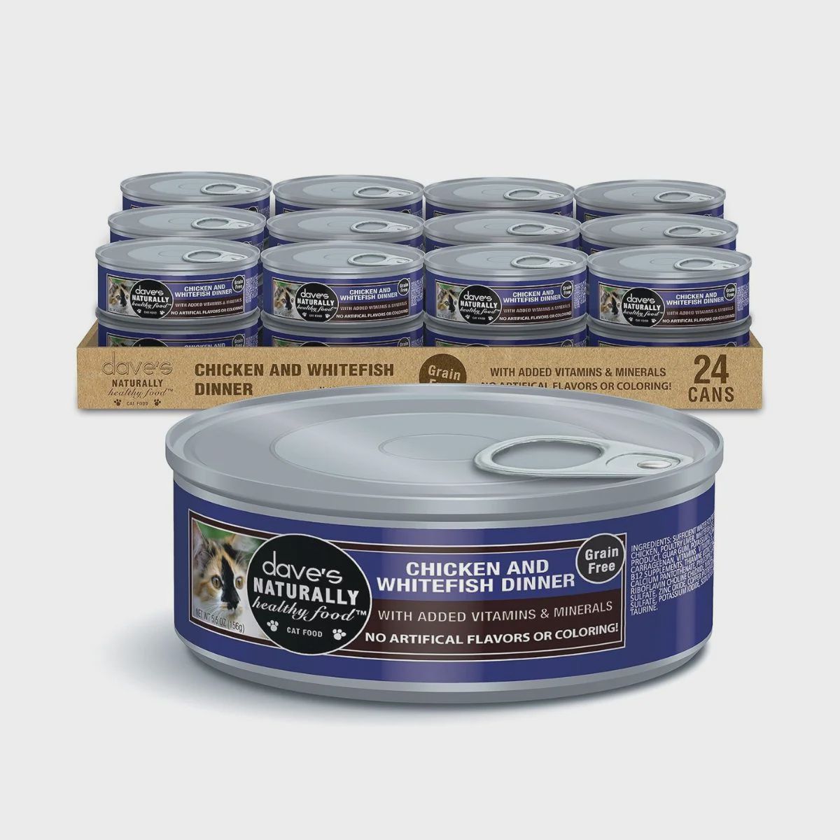 NH CHICKEN &amp; WHITE FISH DINNER CAT 5.5oz 12422 DAVES 24/cs