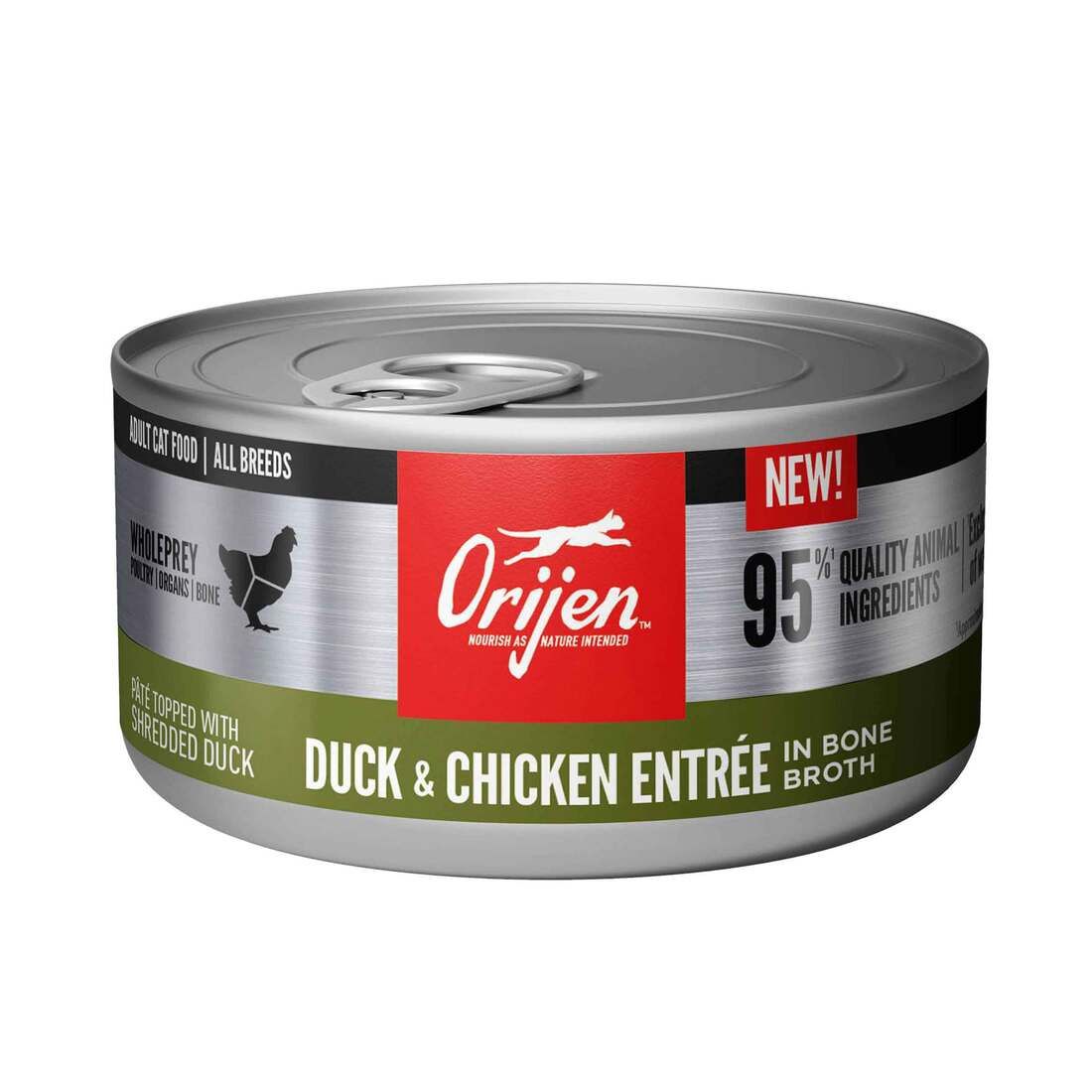 ORIJEN CAT DUCK CHICKEN ENTREE BONE BROTH CAN 3OZ 24/CS