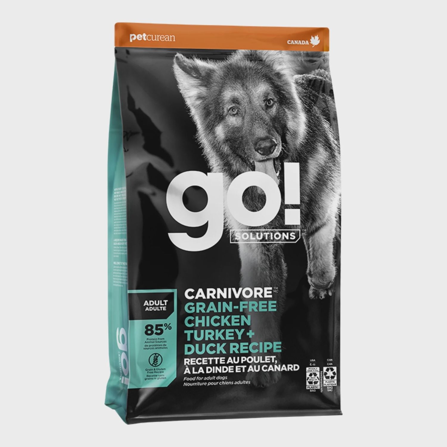 GO! CARN GF CHK/TKY/DK ADULT 3.5# DOG 1303011 PETCUREAN 6/cs 300/plt