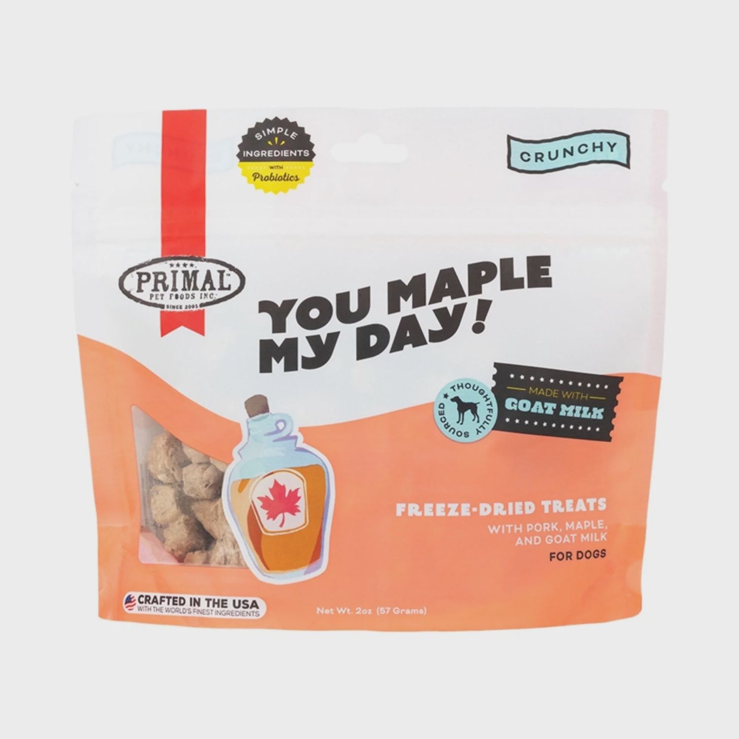 PRIMAL DOG GOAT MILK PORK MAPLE FD TREAT