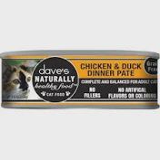 CHICKEN &amp; DUCK IN SAUCEY PATE CAT 5.5oz 18660 DAVES 24/cs