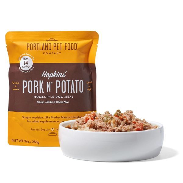 DOG MEAL HOPKINS' PORK POTATO GF 9oz 10002 PORTLAND 8/cs