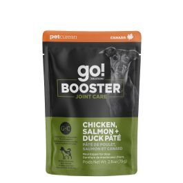 GO! BOOSTER CHK/SLMN/DK PATE 2.8oz DOG FG00550 PETCUREAN 24/cs