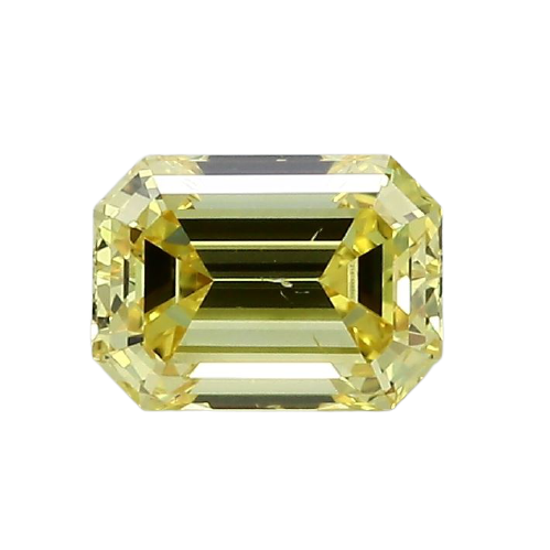 Emerald Natural Diamond 1.02 Ct. VS2 Fancy Vivid Yellow