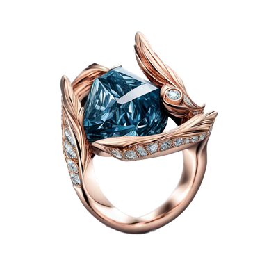 Double Feather Design Men&#39;s Ring | Couture Collection