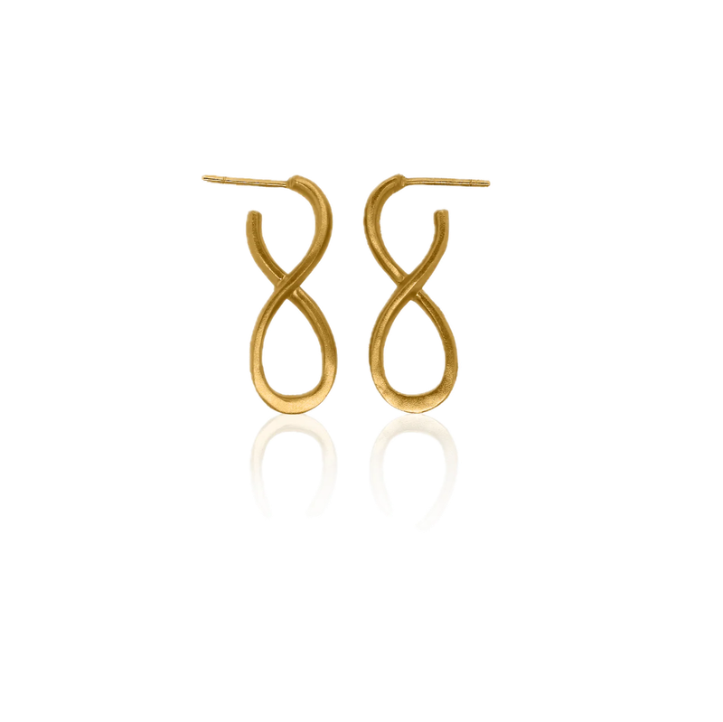 24Kt Gold Limitless Infinite Earrings – A Symbol of Eternal Love and Strength
