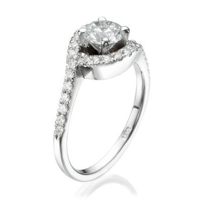 No. 8 Love In Infinity Engagement Diamond Ring in Platinum Ref.485 - No. 8 Collection