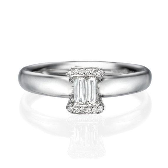 No. 8 Love In Infinity Engagement Diamond Ring in Platinum  Ref.17 - No. 8 Collection