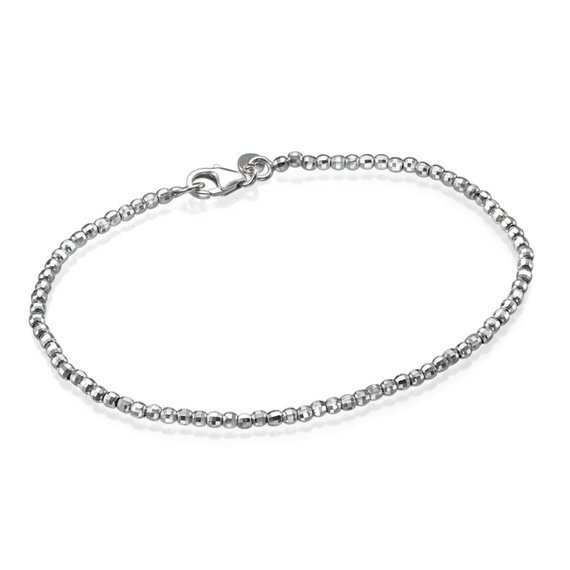 Anniversary White Gold Ball Bracelet, Graceful Bracelet, 14K