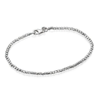 Anniversary White Gold Ball Bracelet, Graceful Bracelet, 14K