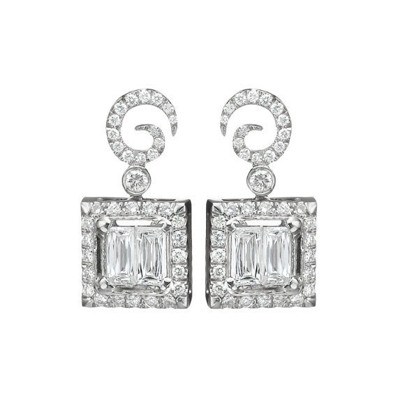 Diamond Stud Earrings, 18K White Gold Earring Studs, 0.69 CT Classic Diamond Studs, Gold Studs, Classic Bridal Earrings