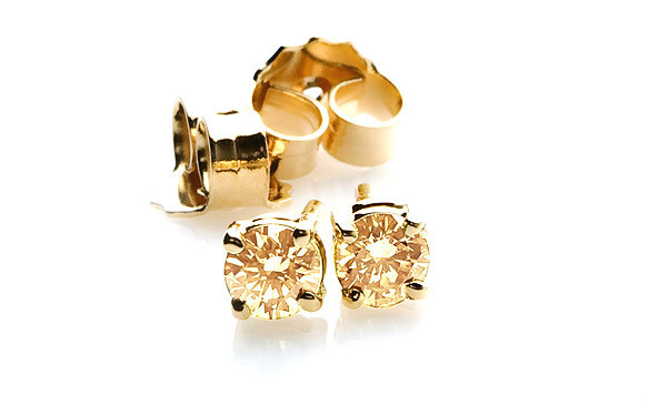 Champagne Diamond Earrings 0.30TCW
