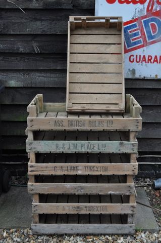 6 X OLD APPLE STORAGE TRAYS