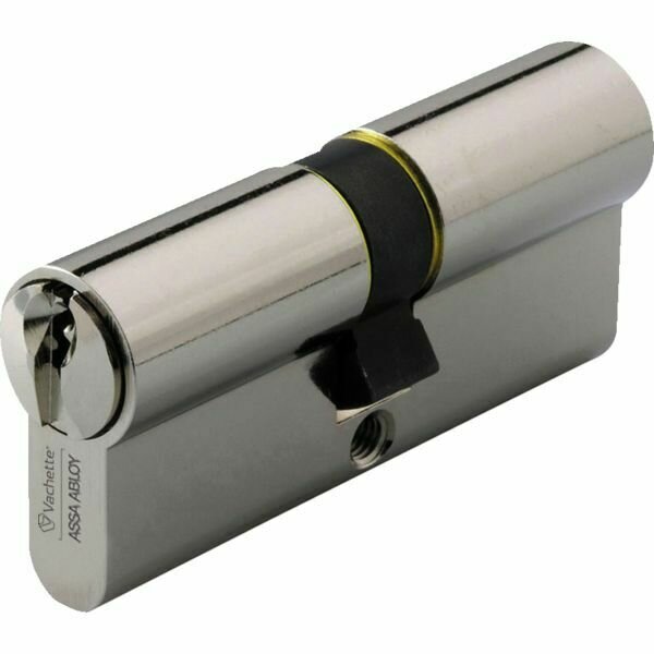 CYLINDRE DOUBLE ENTRÉE S&#39;ENTROUVRANT - LAITON - 30X30MM