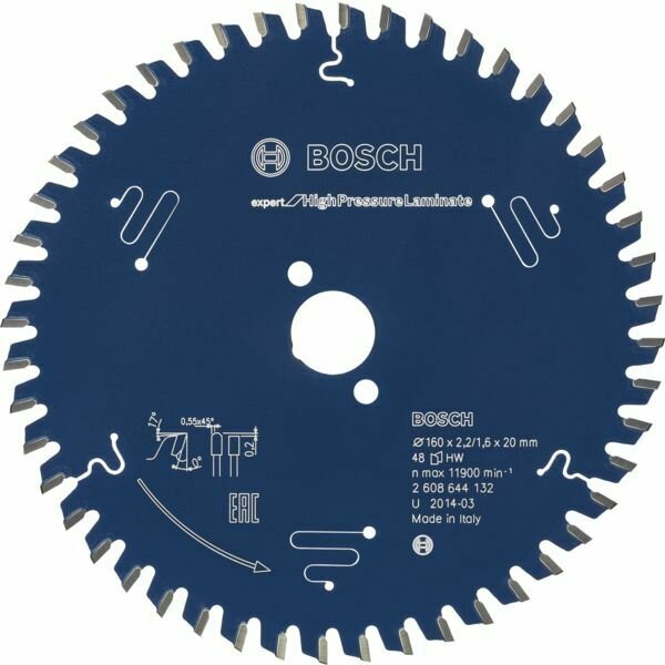 LAME DE SCIE CIRCULAIRE LAMINATE TRESPA DIAM.190MM