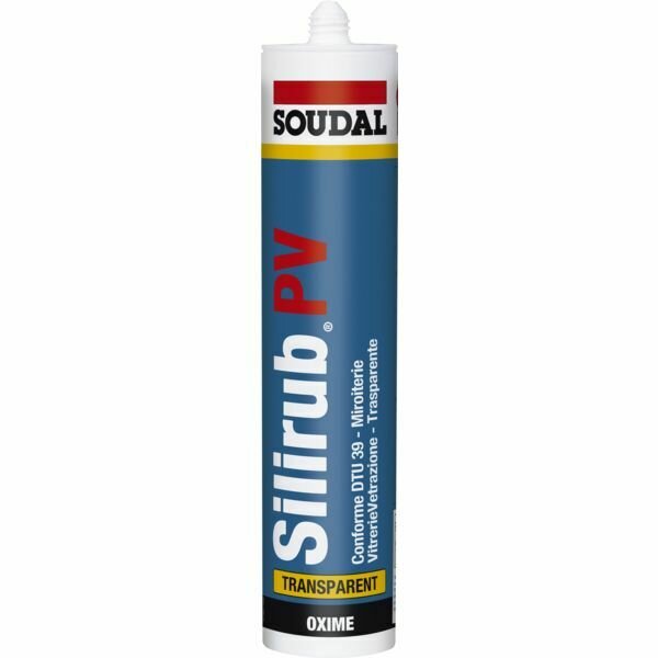 24 CARTOUCHES DE MASTIC SILICONE VITRERIE SILIRUB PV - 300 ML