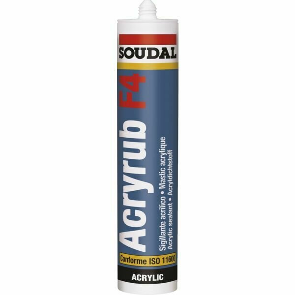 25 CARTOUCHES DE MASTIC ACRYRUB F4 - 300 ML