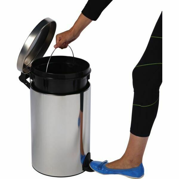 POUBELLE À PÉDALE SANELIA - INOX 5L