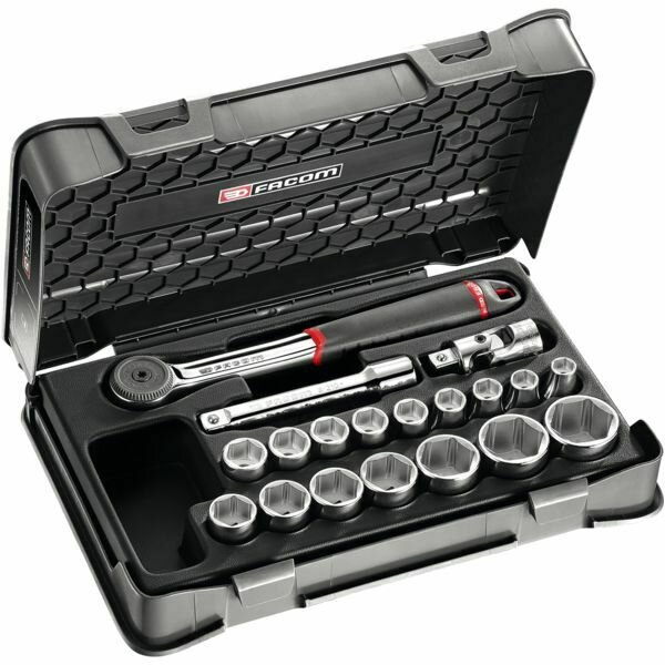 CLIQUET ET DOUILLES 1/2&quot; - COFFRET DE 19 PIÈCES S.161-2P6PB