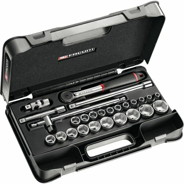 CLIQUET ET DOUILLES 1/2&quot; - COFFRET DE 26 PIÈCES S.161-4P6PB