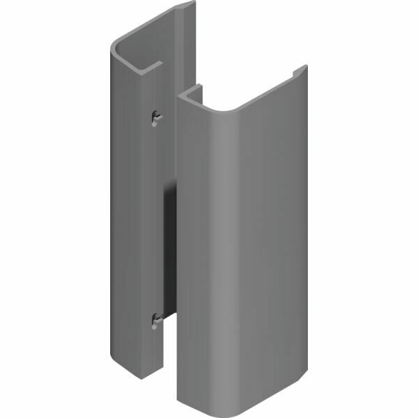 PAIRE DE POIGNÉE DE PORTE BATTANTE TYPE AILERON - GRIS