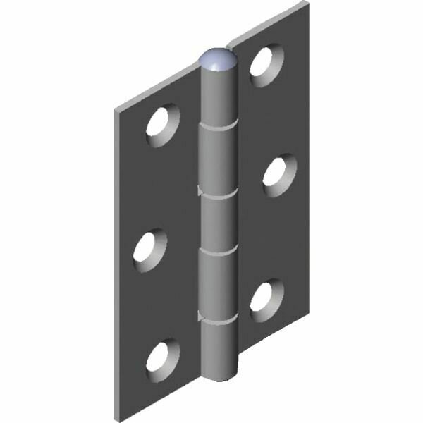 BOÎTE DE 25 CHARNIÈRES FORTES - ACIER ZINGUÉ - 50X38MM