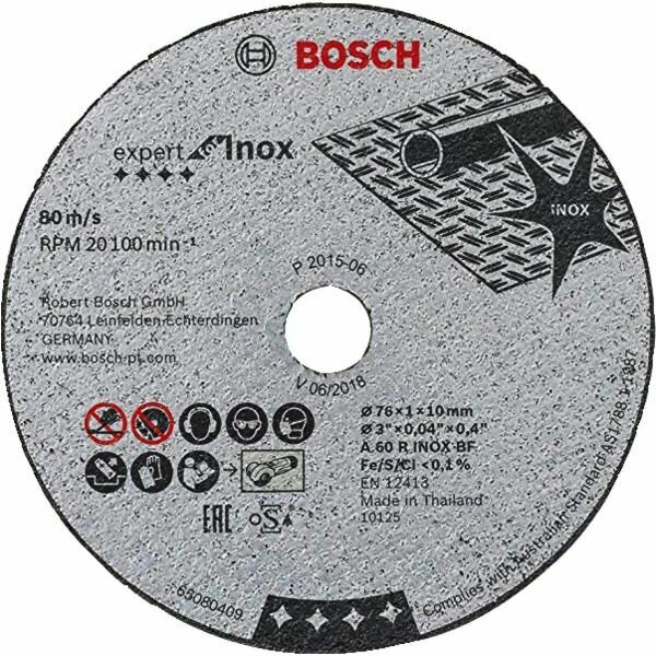 5 DISQUES À TRONÇONNER EXPERT FOR INOX 76 MM