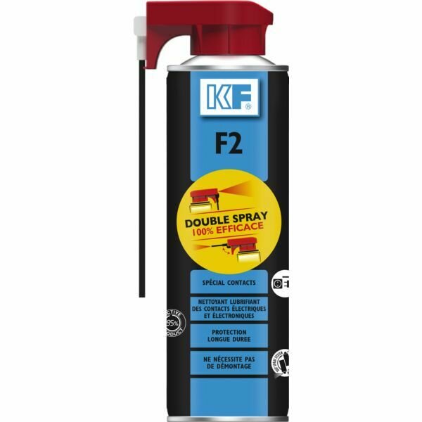 NETTOYANT F2 SPÉCIAL CONTACT DOUBLE - 12 AÉROSOLS DE 500ML
