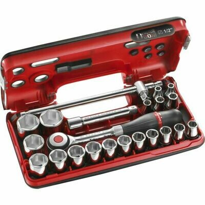 CLIQUET ET DOUILLES 1/2&quot; - COFFRET DE 22 PIÈCES S.360DBOX4PB