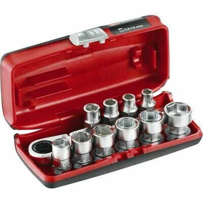 CLIQUET ET DOUILLES 1/4&quot; - COFFRET DE 11 PIÈCES RXPICOPB
