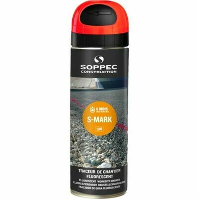 12 AÉROSOLS TRACEUR DE CHANTIER FLUO S MARK - 500ML