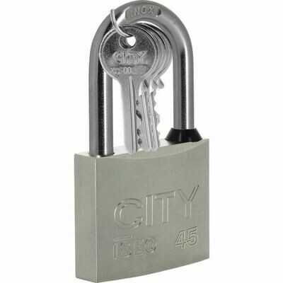 CADENAS CITY NICKELÉ SATINÉ S&#39;ENTROUVRANT - 30X25MM