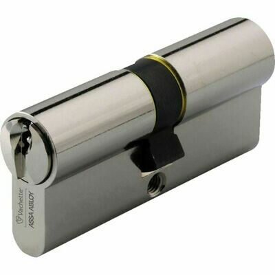 CYLINDRE DOUBLE ENTRÉE S&#39;ENTROUVRANT - LAITON - 30X30MM