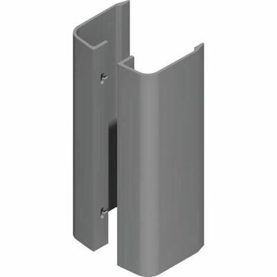 PAIRE DE POIGNÉE DE PORTE BATTANTE TYPE AILERON - GRIS