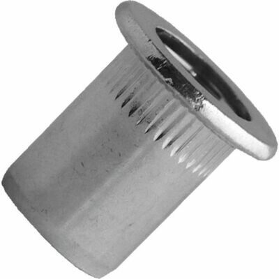 ÉCROU À SERTIR ACIER TÊTE PLATE 10X19MM (BOÎTE DE 100)