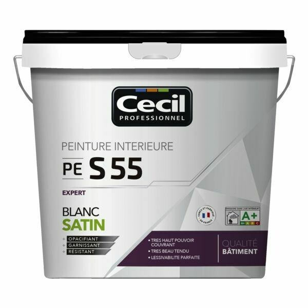 PEINTURE INTÉRIEURE SATIN PE S55 - BLANC 10L