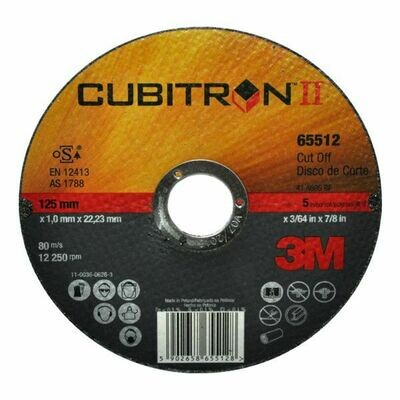 25 DISQUES À TRONÇONNER 3M CUBITRON II - 125X2.5MM
