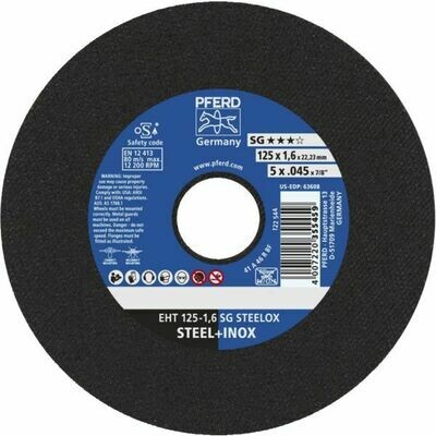 25 DISQUES À TRONÇONNER INOX SG 125X1MM