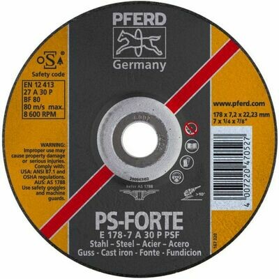 10 DISQUES À ÉBARBER ACIER, FONTE PSF 125X7.2MM