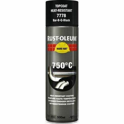PEINTURE HAUTE TEMPÉRATURE NOIRE - 6 AÉROSOLS DE 500ML