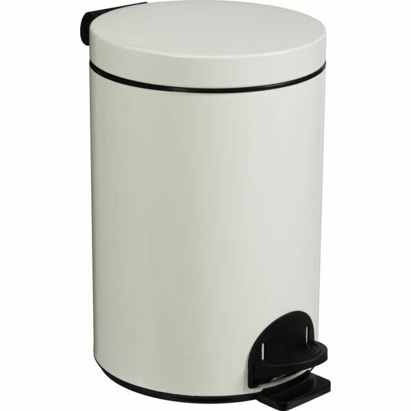 POUBELLE À PÉDALE SANELIA - BLANC 3L
