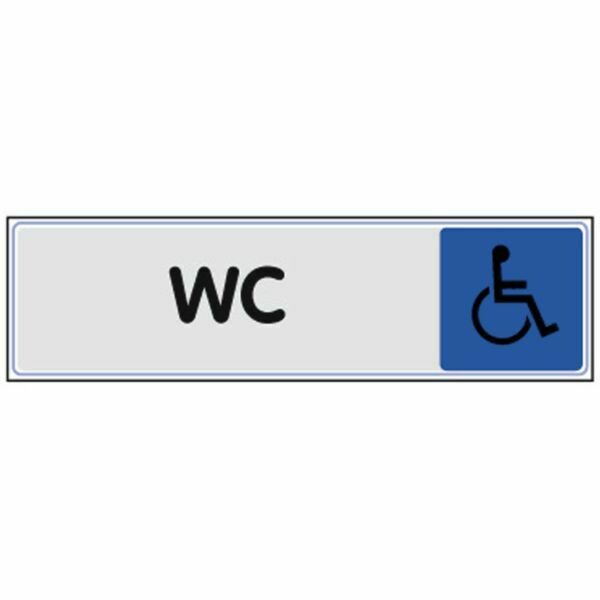 PLAQUETTE SIGNALÉTIQUE WC HANDICAPÉS