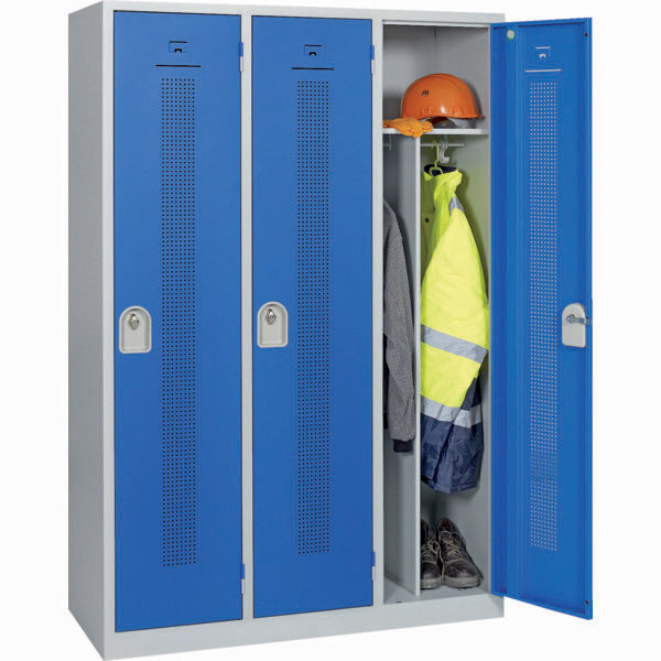 VESTIAIRE MONOBLOC SOUDÉ 3 CASES - INDUSTRIE SALISSANTE