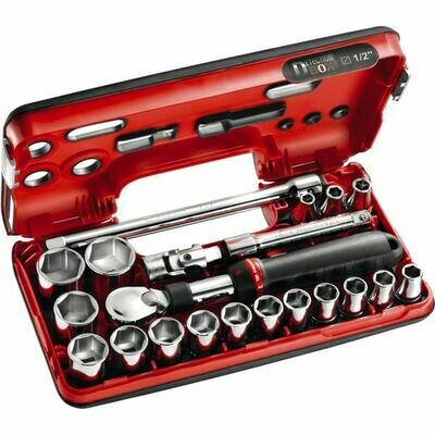 CLIQUET ET DOUILLES 1/2&quot; - COFFRET DE 21 PIÈCES SXL.DBOX1PB