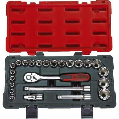 CLIQUET ET DOUILLES 1/2&quot; - COFFRET DE 24 PIÈCES