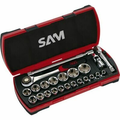CLIQUET ET DOUILLES 1/2&quot; - COFFRET DE 23 PIÈCES 75-SH23Z