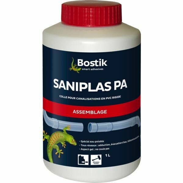 COLLE PVC SANIPLAS PA - BOÎTE 1L AVEC PINCEAU