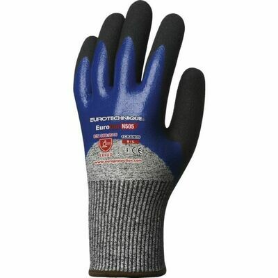 SACHET DE 5 PAIRES DE GANTS 3/4 DOUBLE ENDUCTION NITRILE