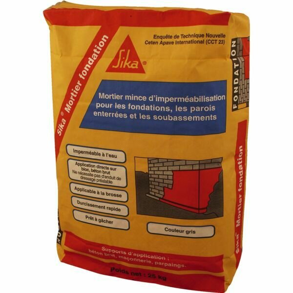 MORTIER FONDATION SIKA - 25KG