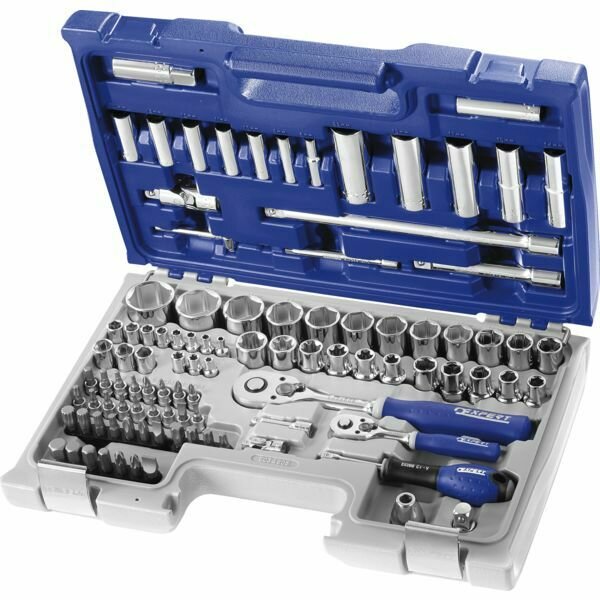CLIQUET ET DOUILLES - COFFRET DE 98 PIÈCES